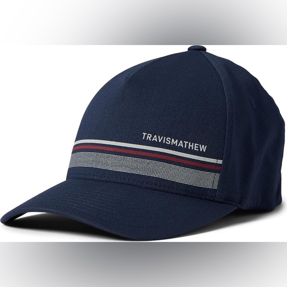 TravisMathew mens’ blue FlexFit golf hat